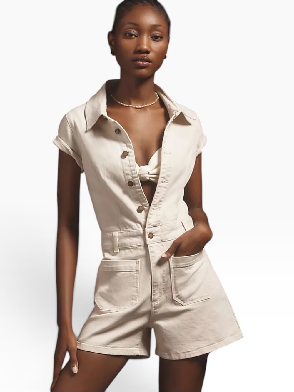 Rolla's Sailor Denim Romper